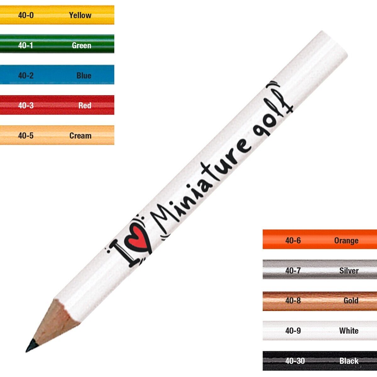 Personalized Golf Pencil Without Eraser Imprinted With Your Logo- 1000 Qty