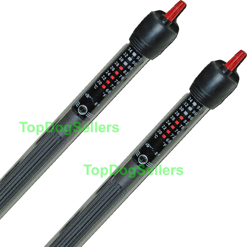 2pcs Heater 500w Aquarium Fish Tank Submersible Adjustable Odyssea 500 Watts