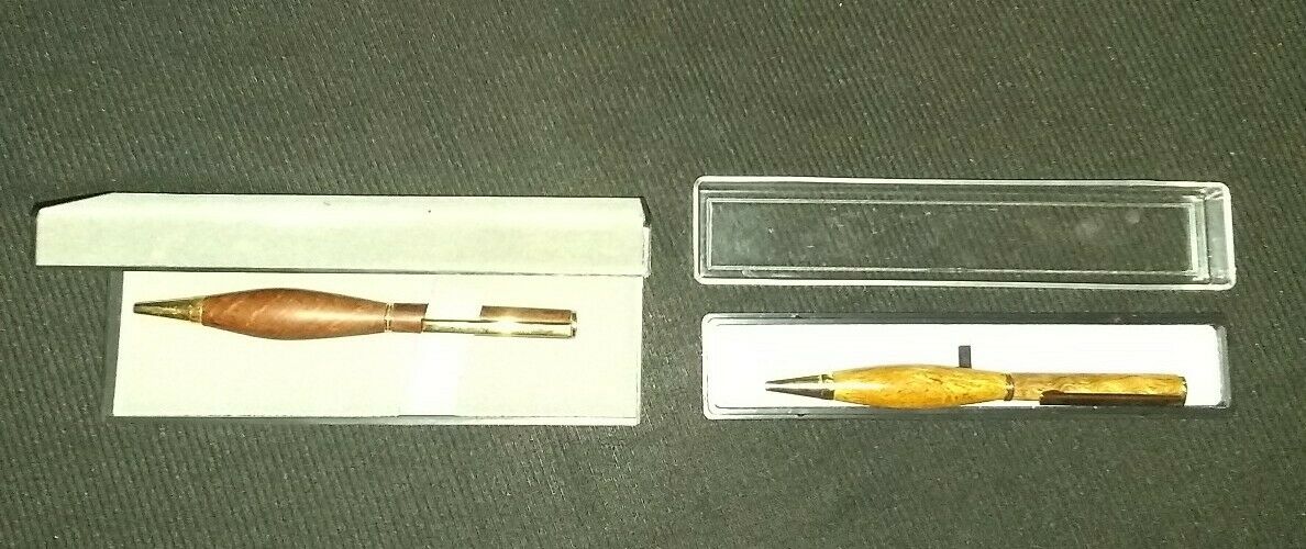 Vintage Wooden Pen Lot Of 2 Unique Pens