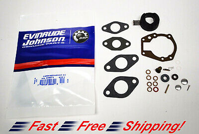 New Johnson Evinrude Oem Outboard Carb Kit With Float 439071 Brp/omc Carburetor