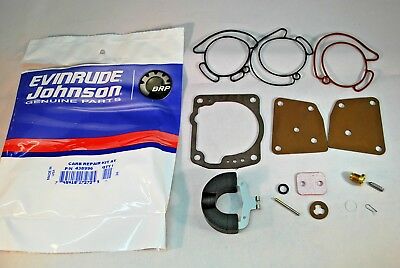 New Johnson Evinrude Oem Outboard Carb Kit With Float 438996 Brp/omc Carburetor